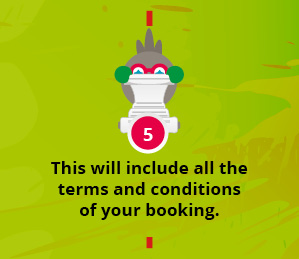 This will include all the terms and conditions of your booking