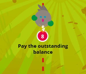 Pay the outstanding balance