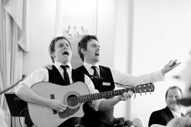 Singing waiters proposal