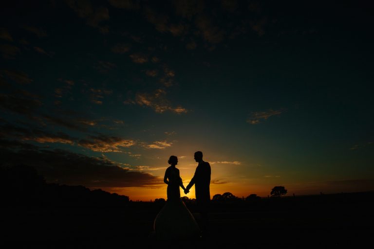 Real Wedding Blog Sunset Photograph At Stanley House