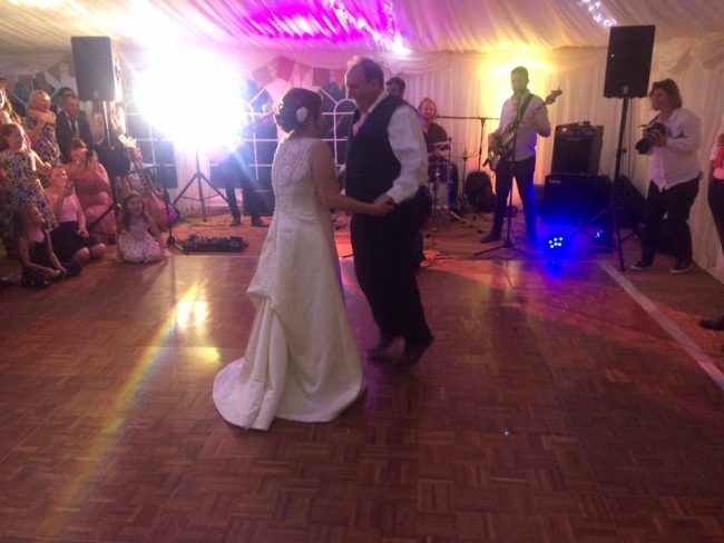 Bride and Groom dancing