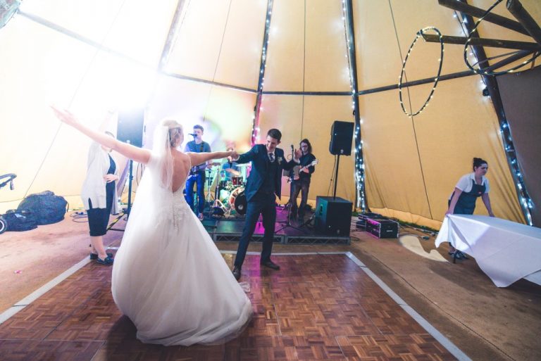 Bride and Groom Dancing 