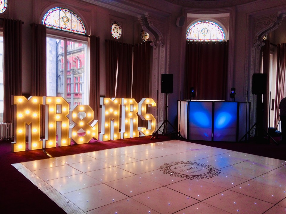 Wedding DJ Set Up Lights