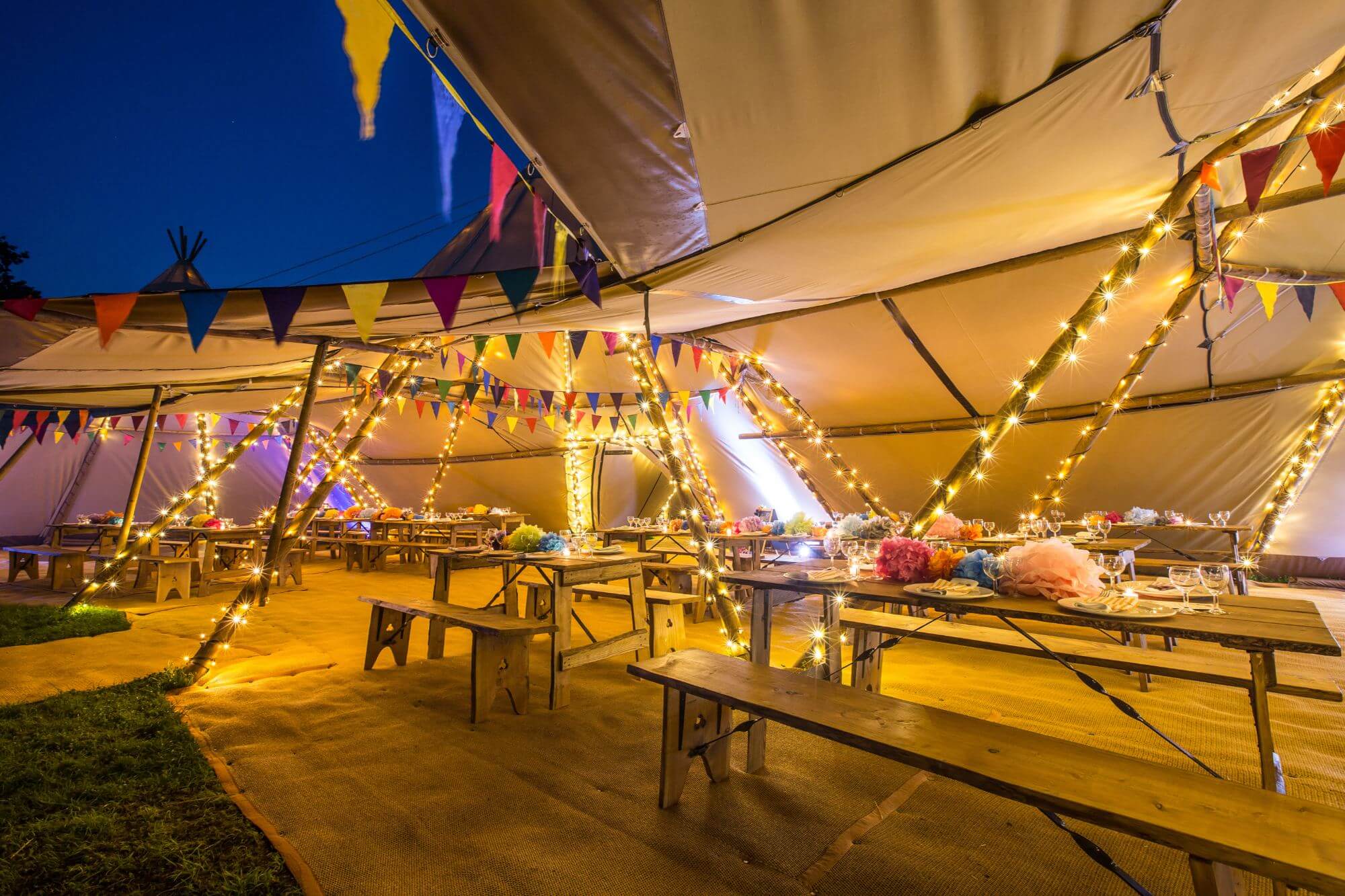 wedding tipi lights