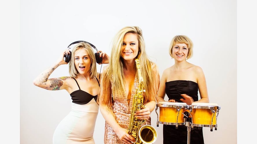 Glam Sax - Percussion & DJ Trio